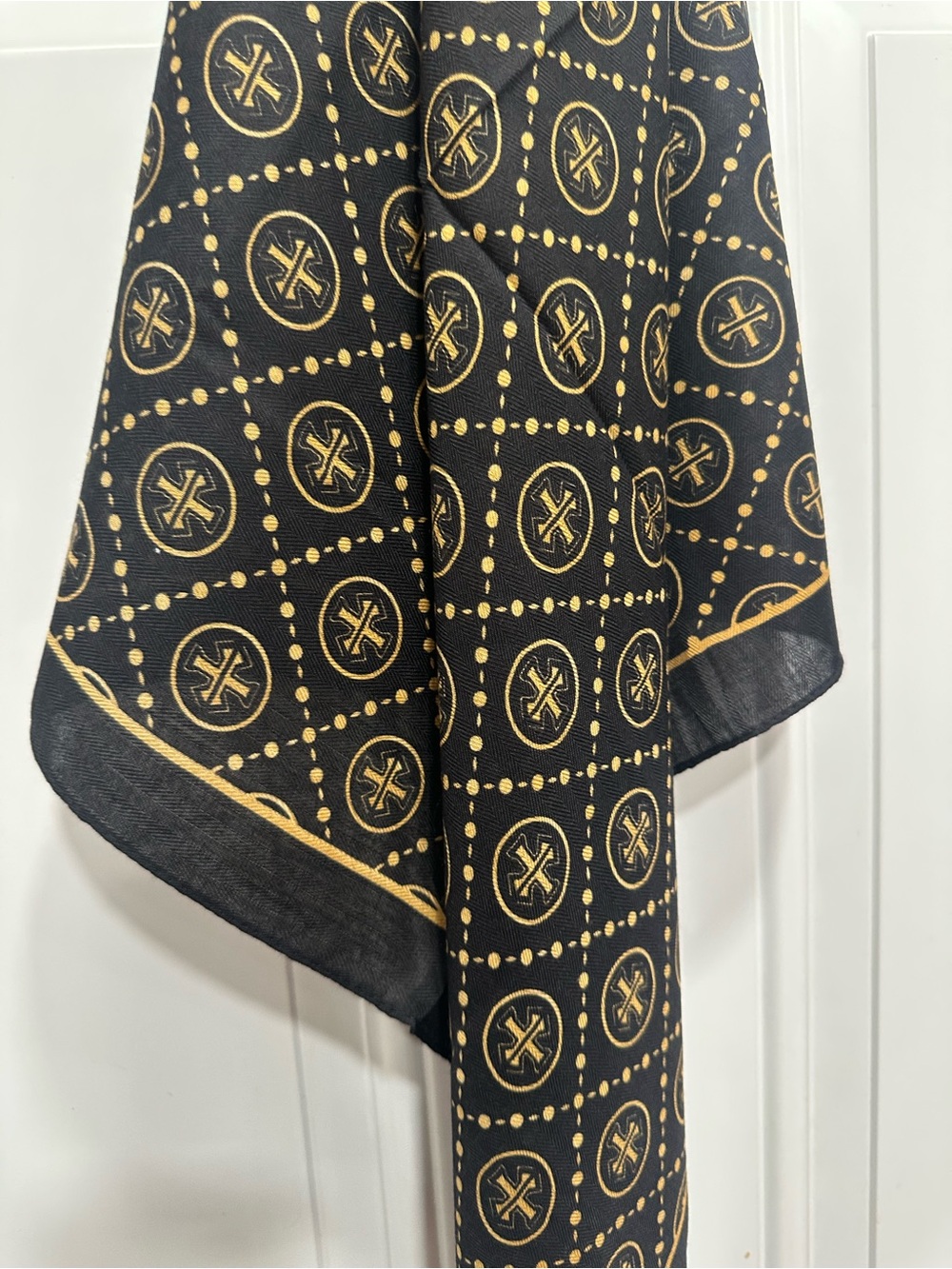 Monogram printed square scarf 28” x 28” - Picture 2 of 2